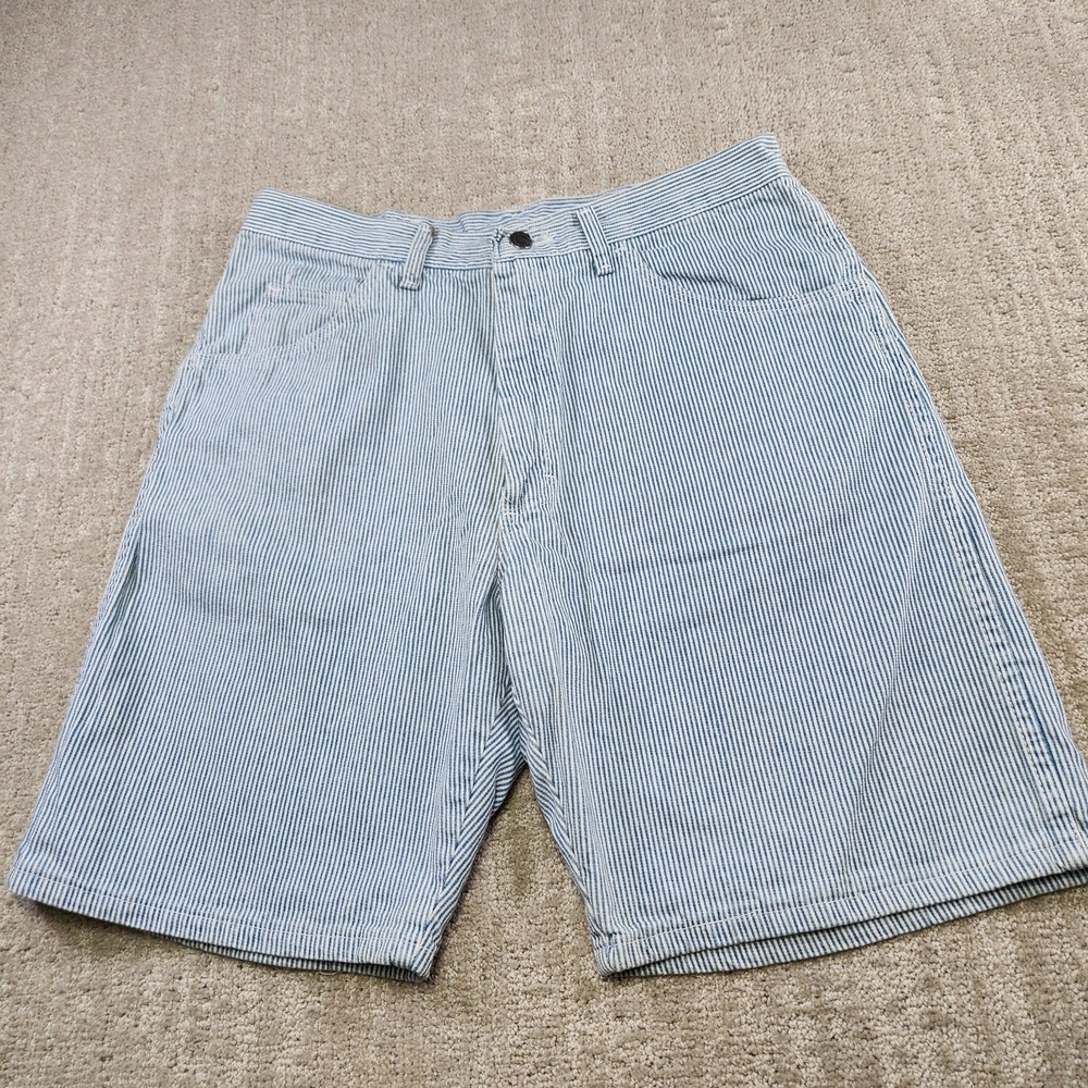 Vintage 80s Wrangler Shorts Men 32 *READ Hickory Stripe Denim High Rise Jorts